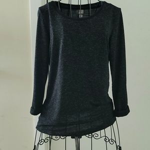 Black shinny long sleeve shirt